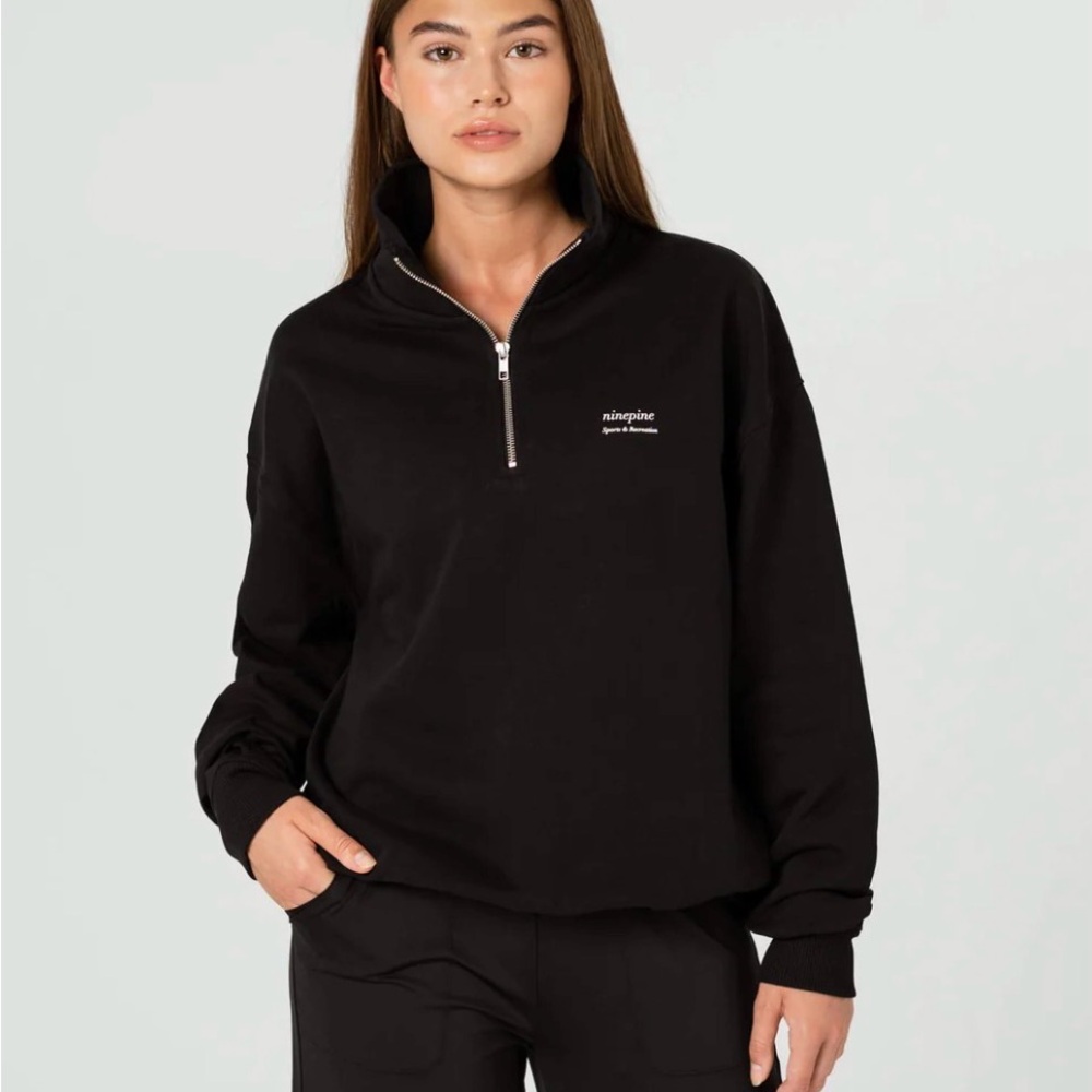 Ninepine Quarter-Zip Relaxed Sweater